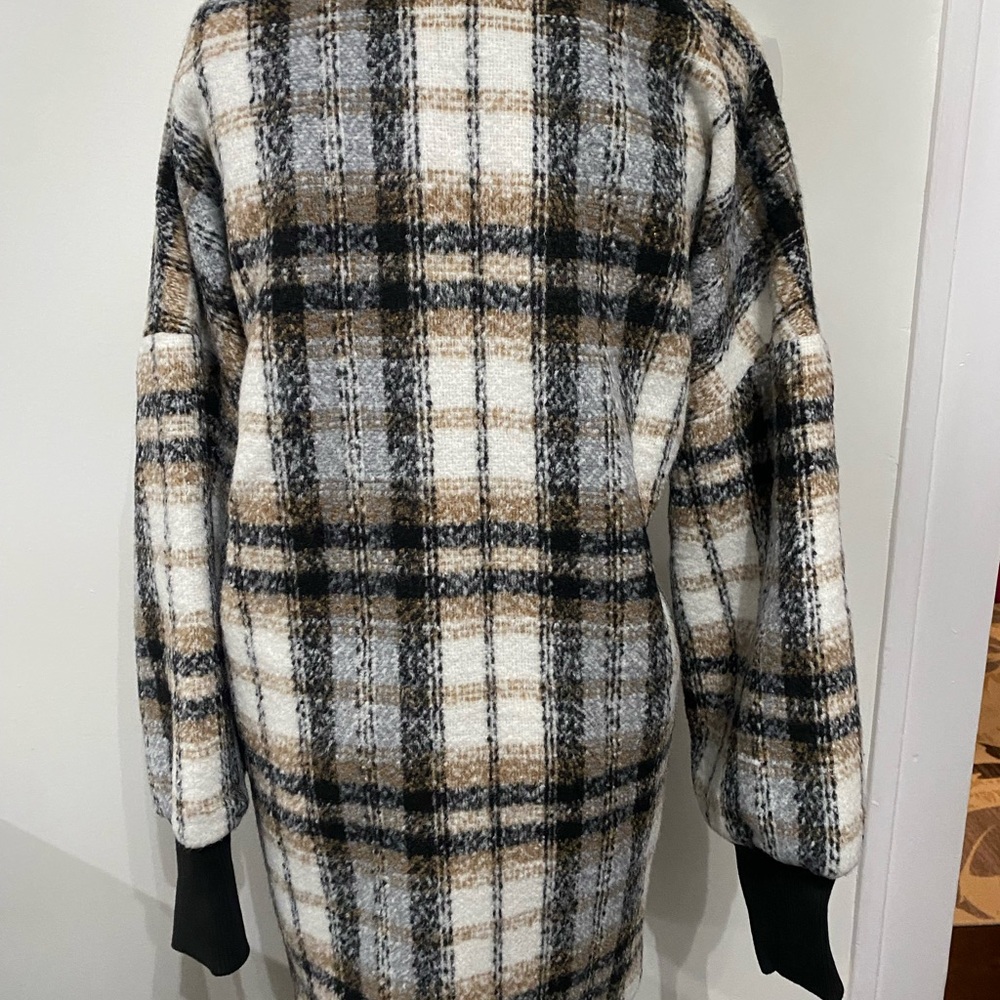BB DAKOTA By Steve Madden Plaid Tweed Jacket/Coat - Size L - NEW - Picture 6 of 7